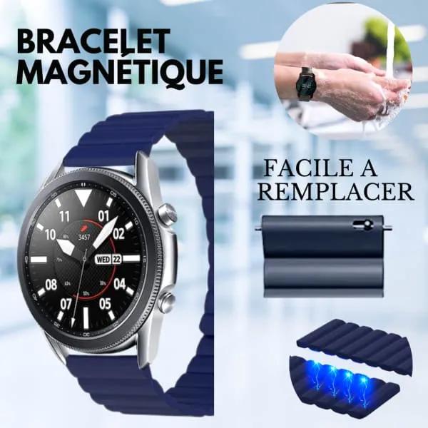 BRACELET SMART WATCH BLEU MARINE 22 MM BRACELET SPORT MAGNÉTIQUE