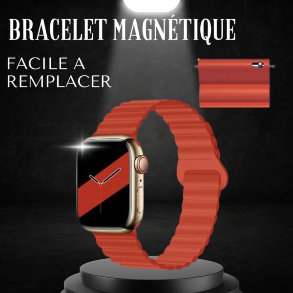 BRACELET SMART WATCH ORANGE FONCE 22 MM BRACELET SPORT MAGNÉTIQUE