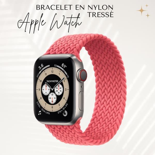 Bracelet ROSE en Nylon Tressé Pour Apple Watch