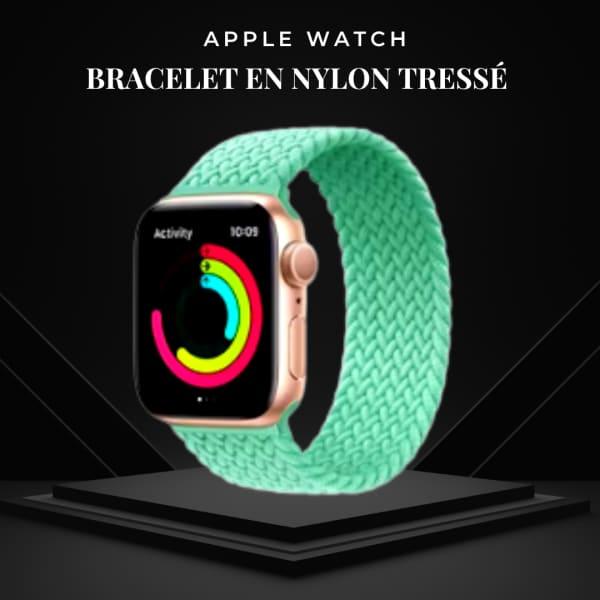 Bracelet turquoise en Nylon Tressé pour Apple Watch 38/40/41 MM