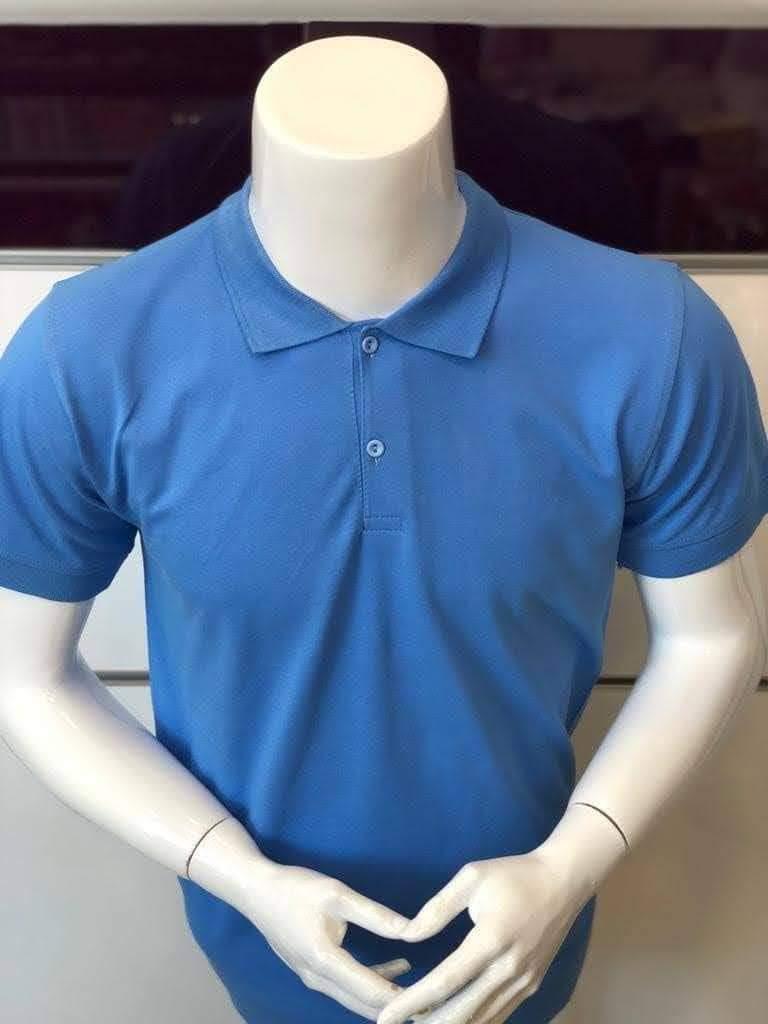 Polo de travail 100% coton  bleu ciel