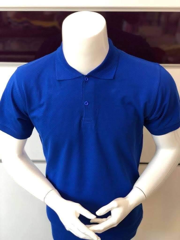 Polo de travail 100% coton  bleu