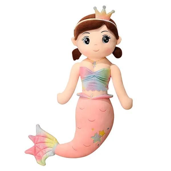 Peluche sirène rose