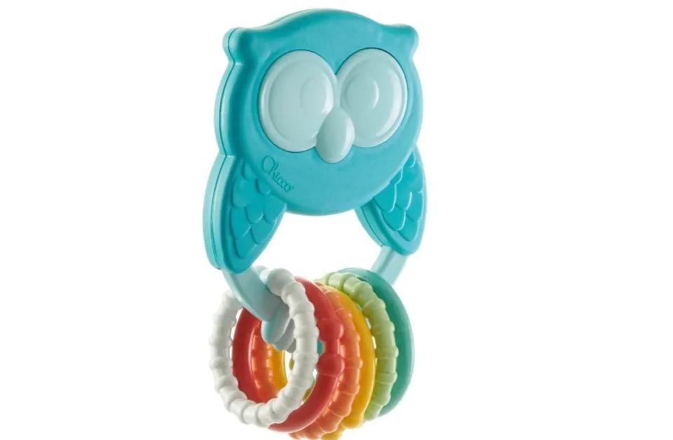 CHICCO - Hochet Hibou avec anneaux ECO+