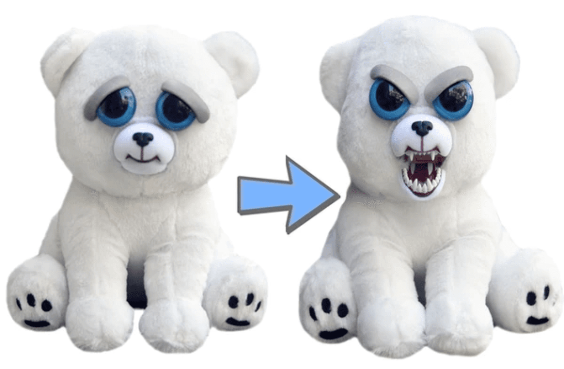 Peluche monstre multi-visage 20cm