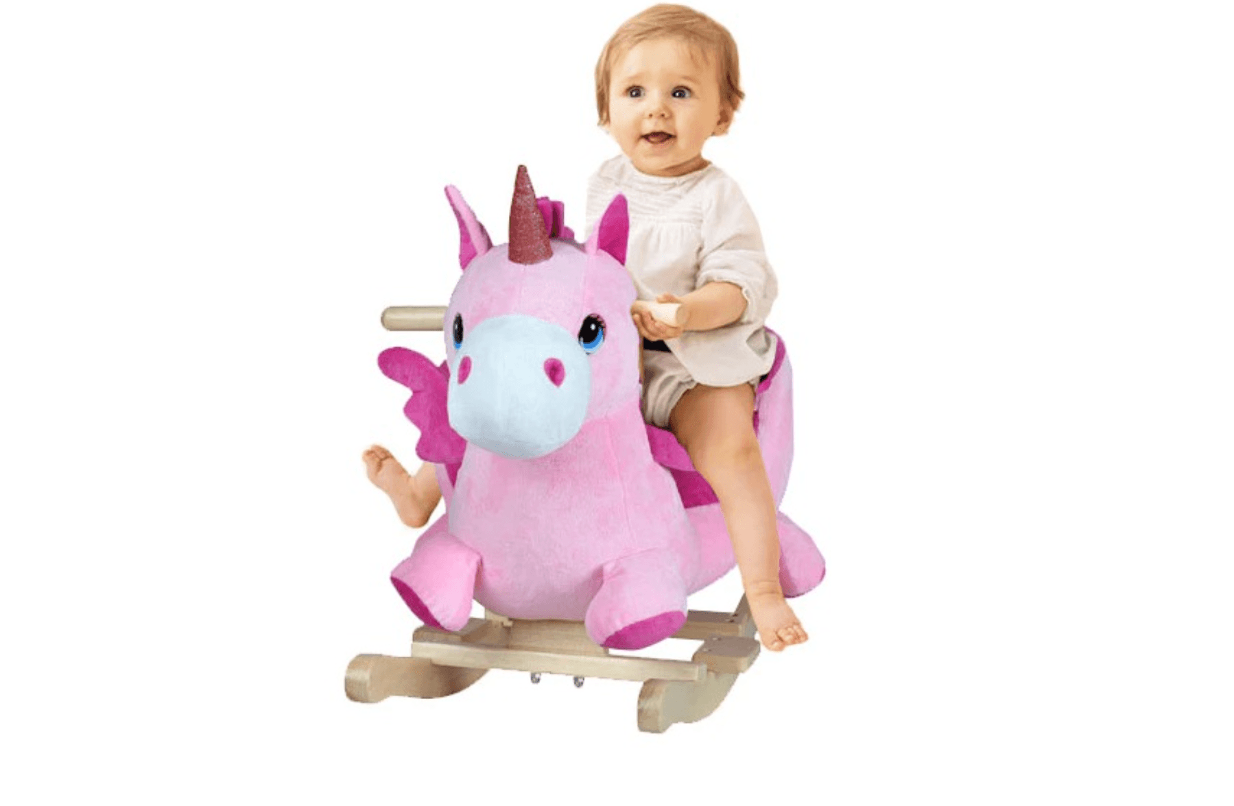 Licorne à bascule rose