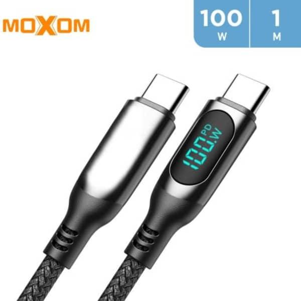 Cable Moxom 100 W Pd Type-c To Type-c Cable With Lcd Display 1 M