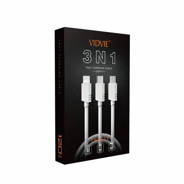 RAPIDE CABLE CHARGE VIDVIE 3 IN 1 CB413