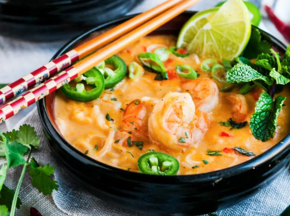 Soupe Thaï aux Crevettes Citronnelle