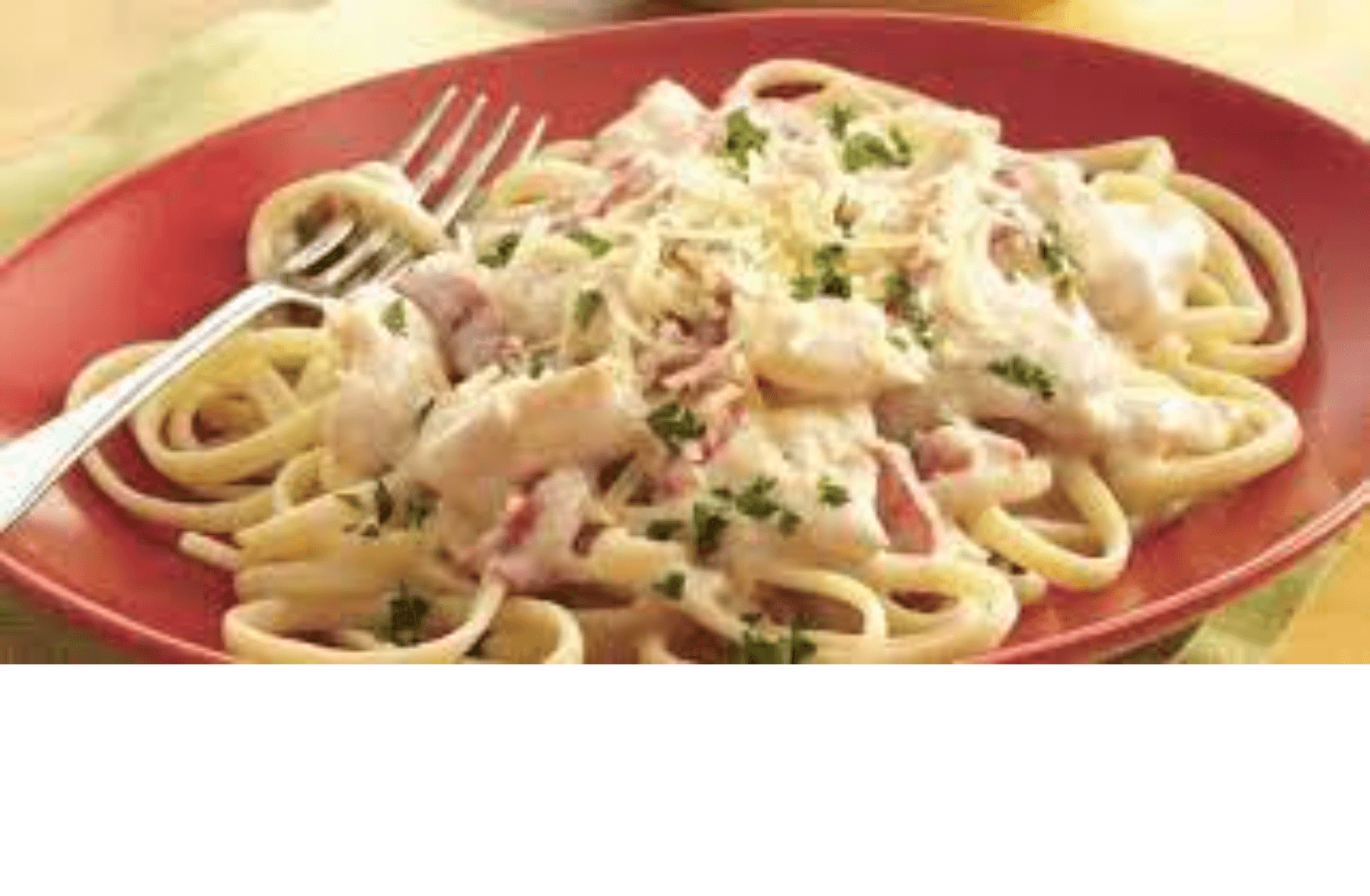 Spaghetti Pollo Salsa Blanca