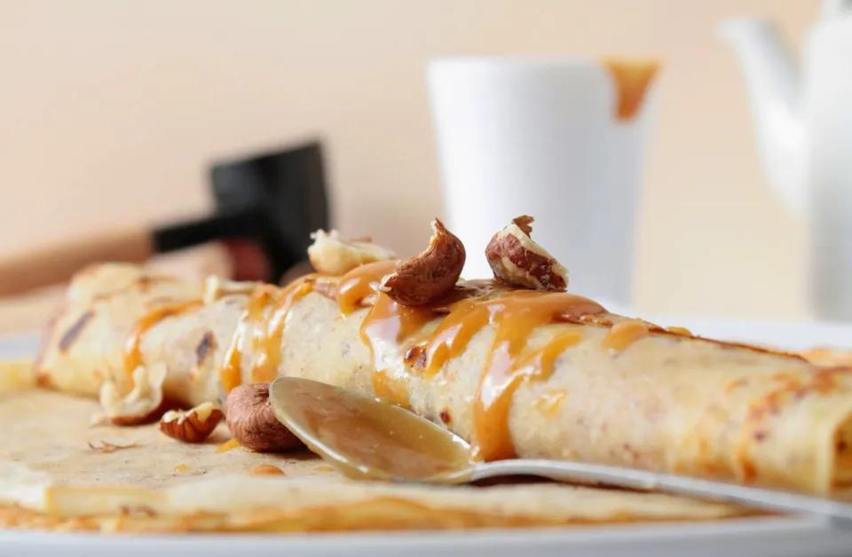 Crêpe Banane Noisette Caramel Beurre Salée