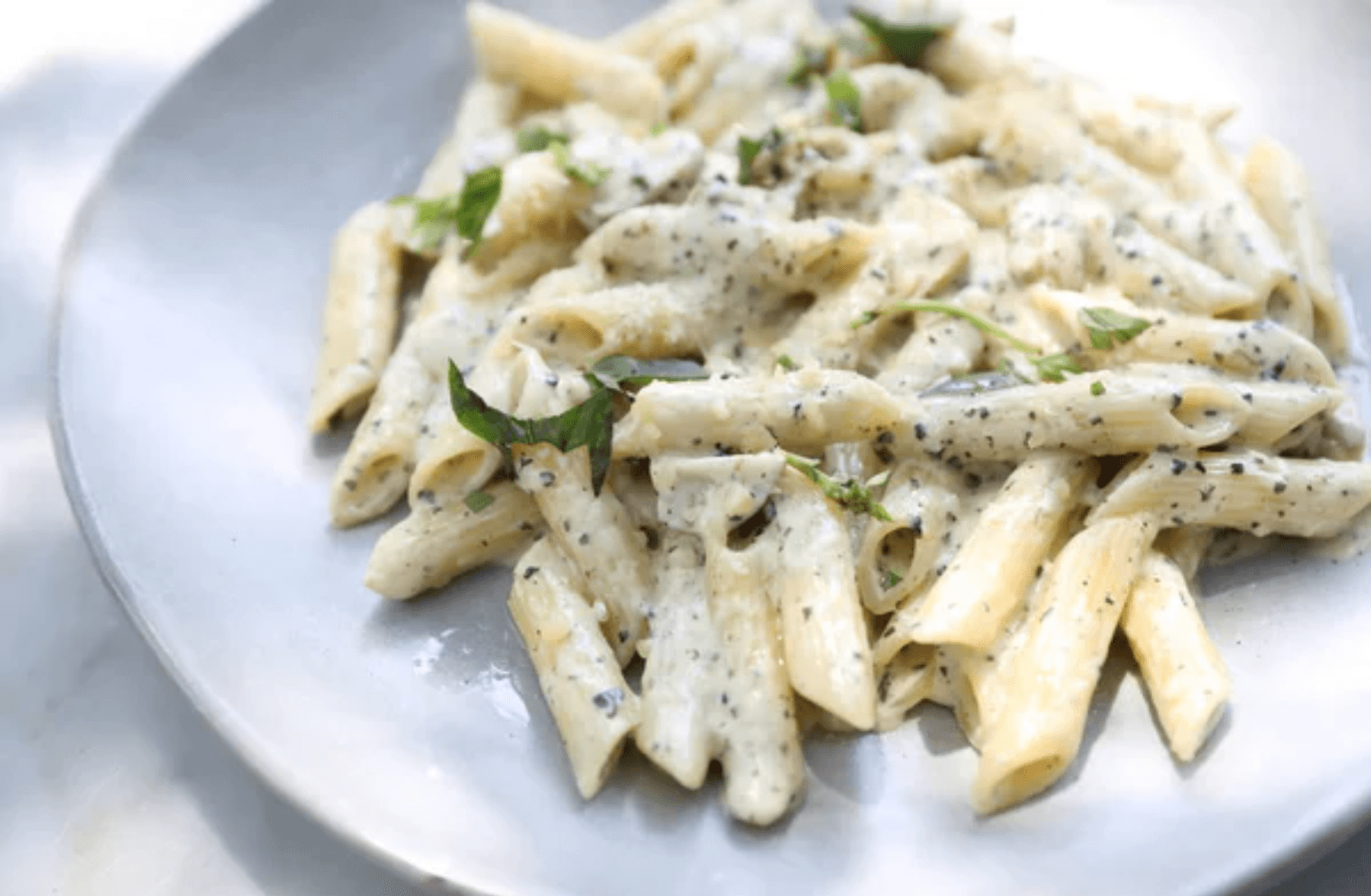 Pâtes à la sauce blanche