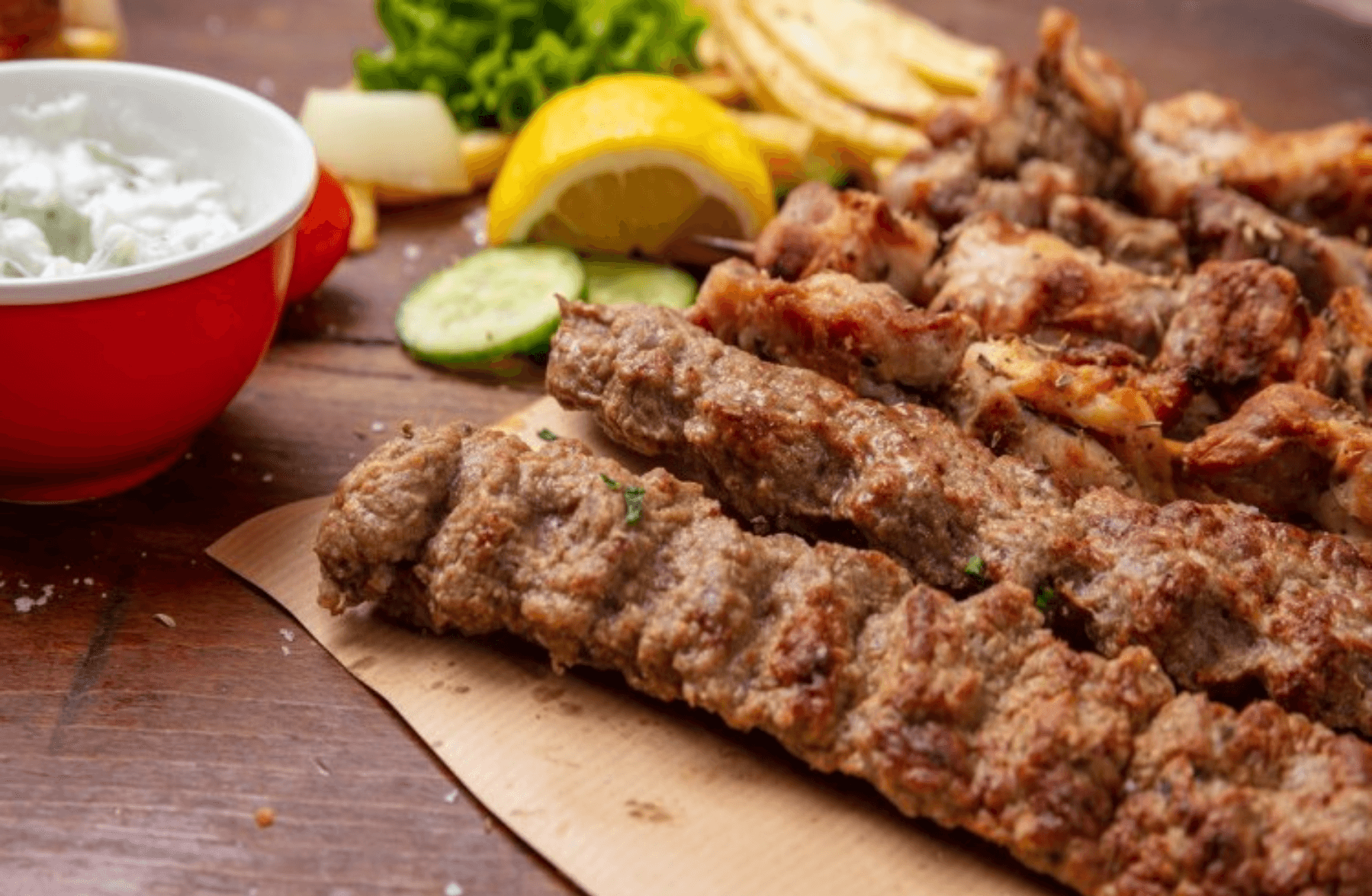 طبق كباب غنم بيروتي