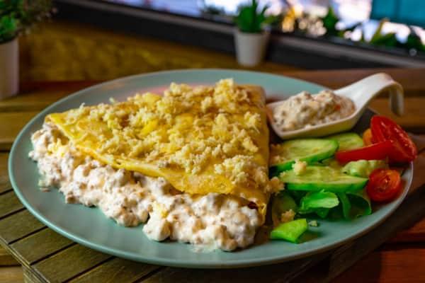 Crêpe Viande Hachée Sauce Blanche