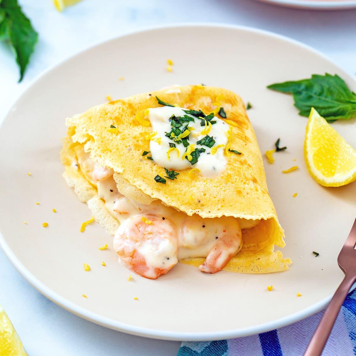 Crêpe Creamy Shrimp
