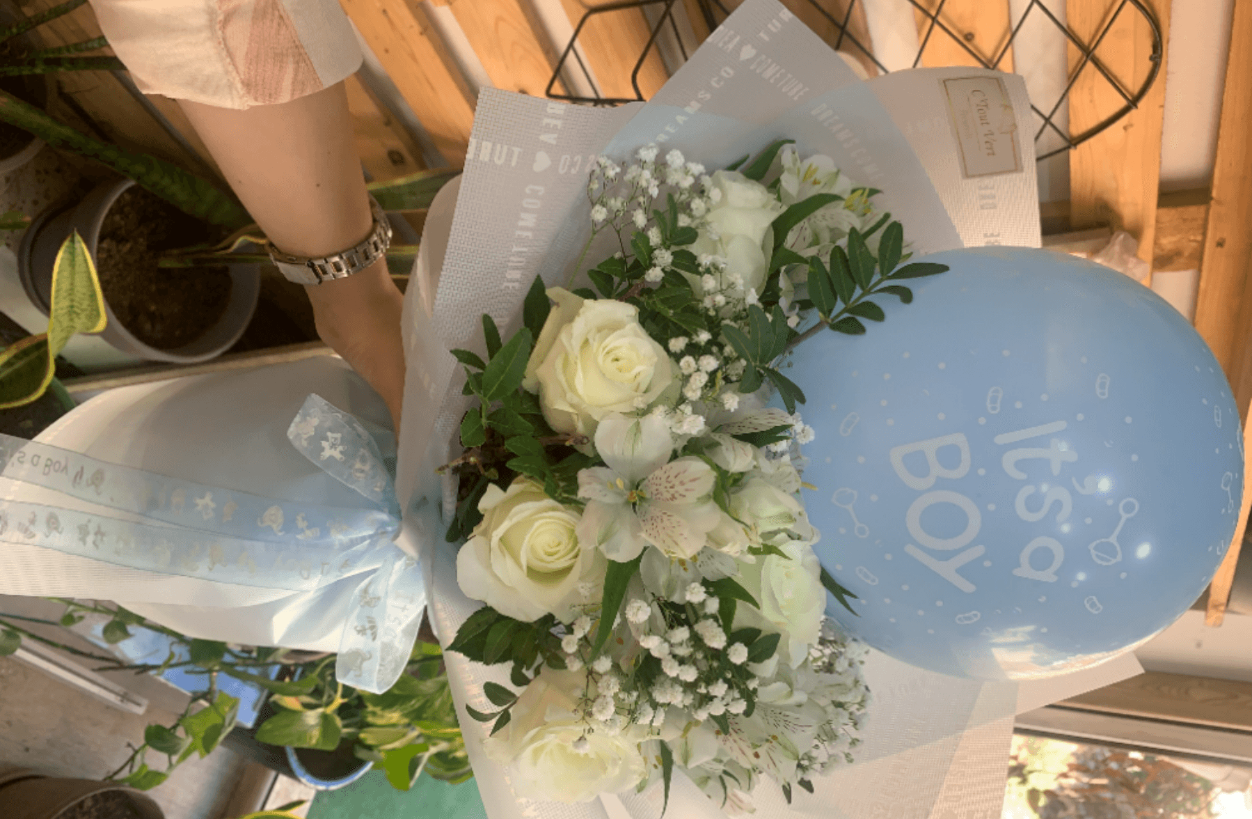 Bouquet Naissance garçon 