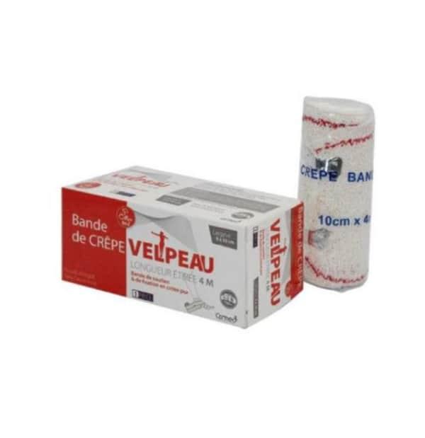 Velpeau Bande de Crêpe 4mètres 4 à 5cm