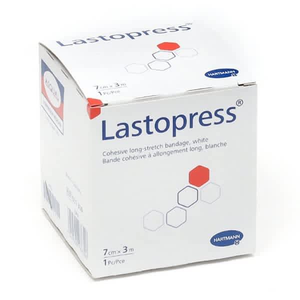 LASTOPRESS 10cm x 3.5m Blanc - Bande de Contention Elastique, Sans Latex