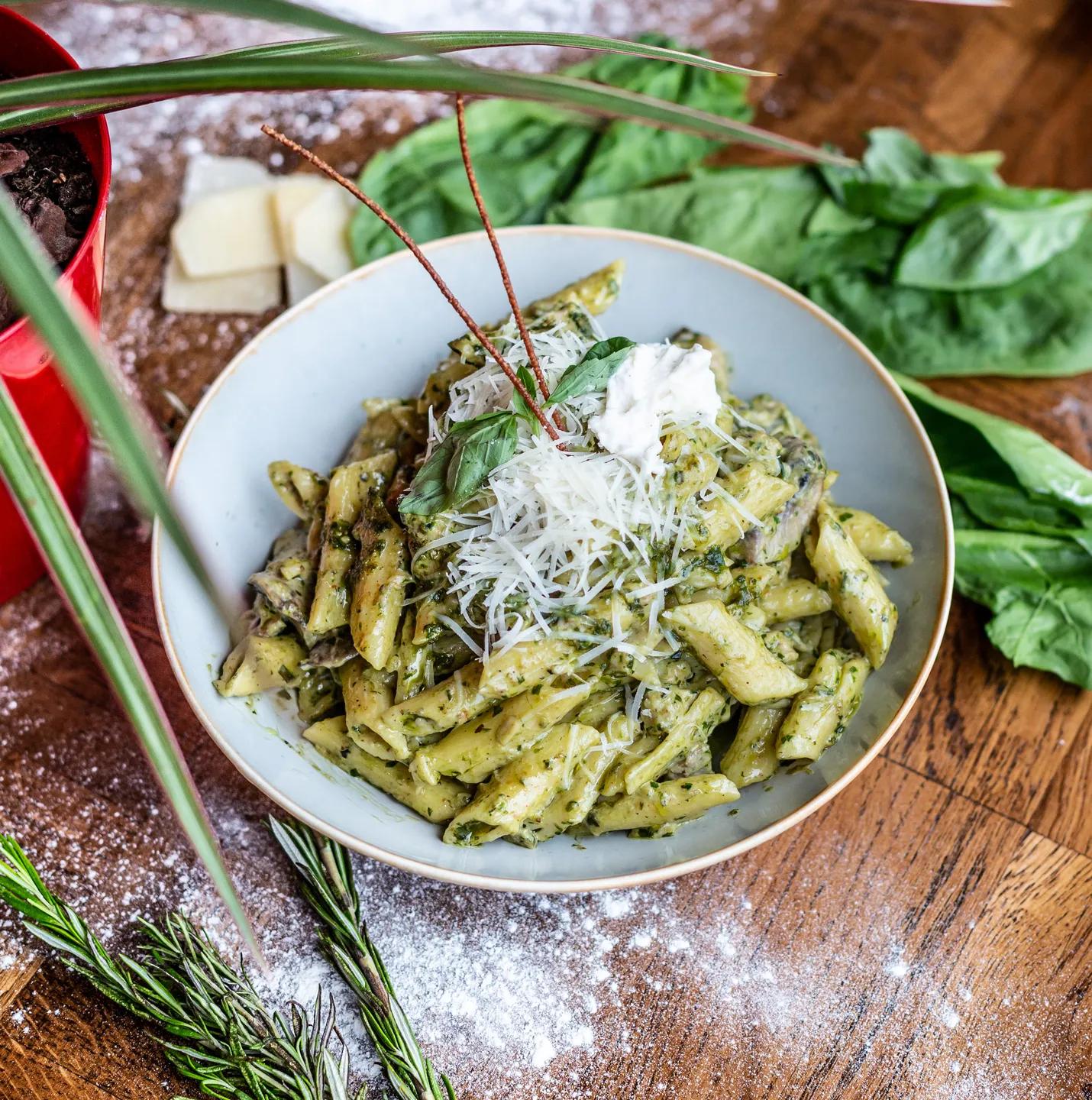 Pâtes Poulet Pesto