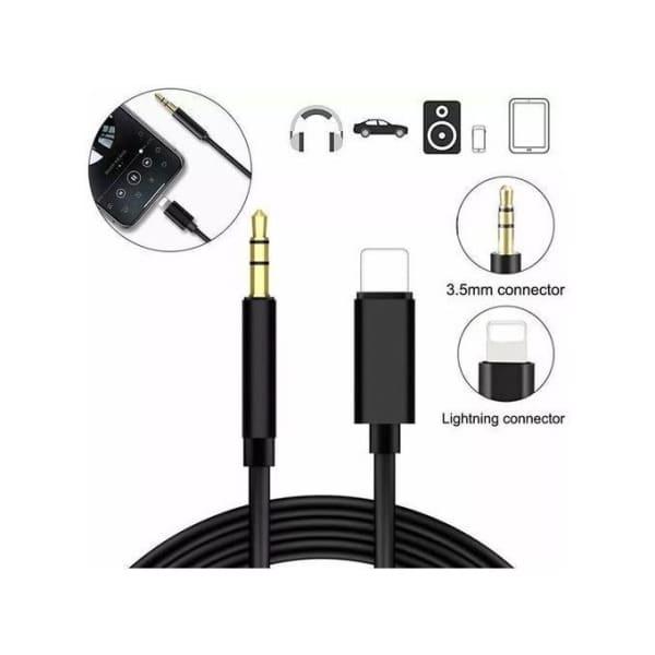 Lightning À 3.5mm Adaptateur Audio Mâle Aux Casque Câble Voiture Conve