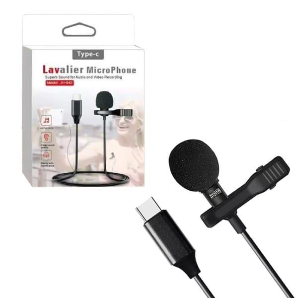 Lavalier Microphone USB C Professional Lapel Clip-on Mic