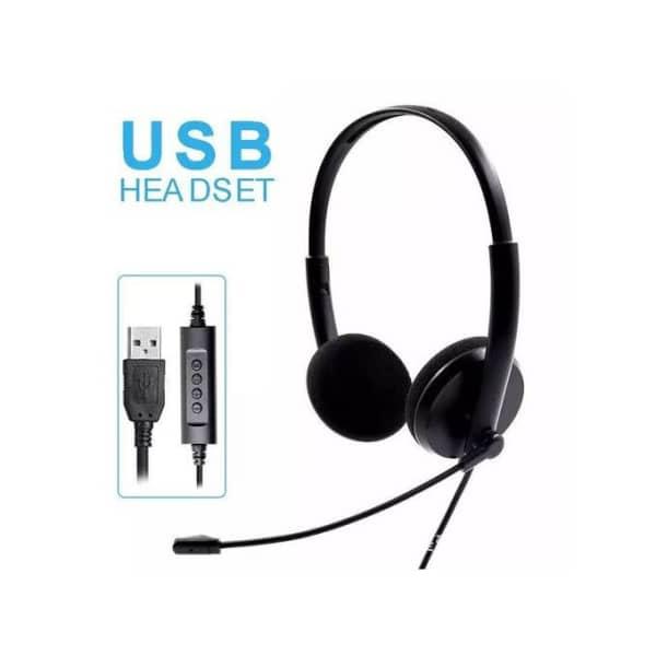 Casque Filaire USB Avec Micro Pour Centre D'appels