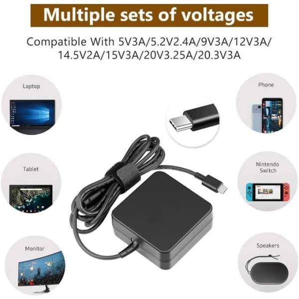 Adaptateur c.a. 65 W standard Lenovo (USB Type-C