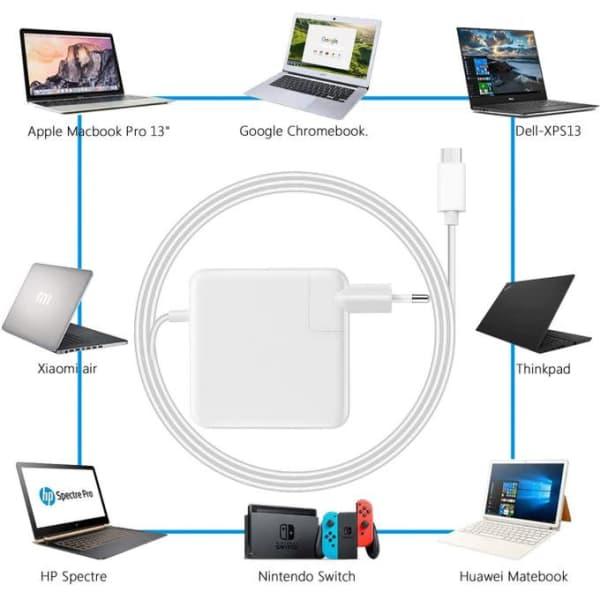Chargeur Adaptable Pour MAKBOOK PRO TYPE C 61W