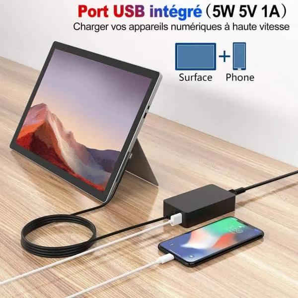 chargeur Surface Pro,65W 15V 4A