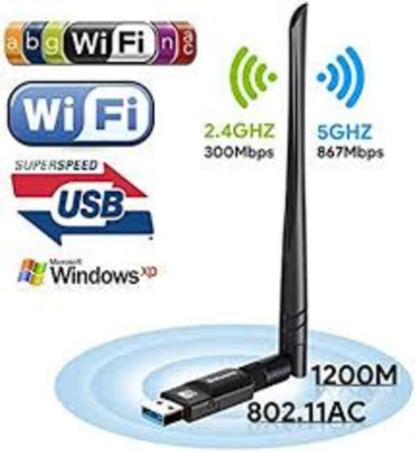 Clé Usb Wifi Sans Fil Avec Antenne 1200mbps