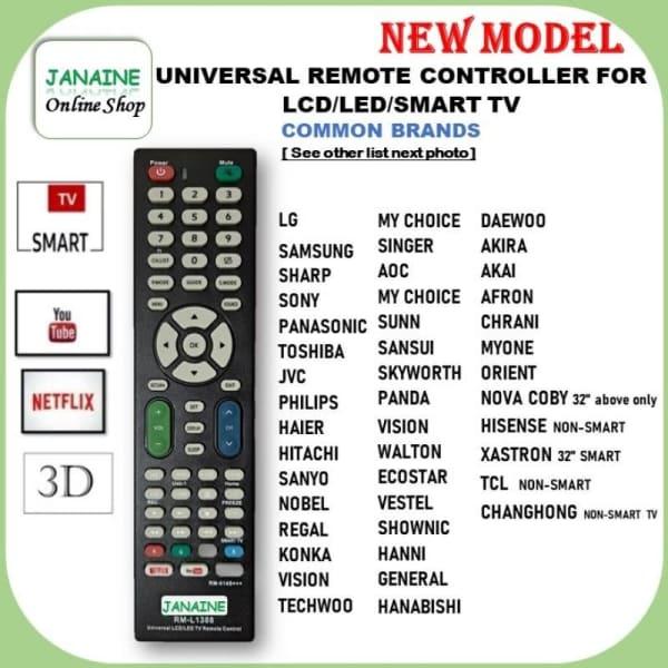 UNIVERSAL LED/LCD REMOTE CONTROL