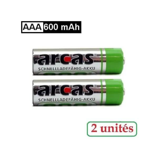 Arcas 2 Piles rechargeable 600 mAh - AAA