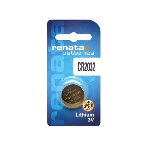 Renata Batterie 3V au Lithium CR2032, Pile Bouton 3 volts // 1 unité Blister CR 2032