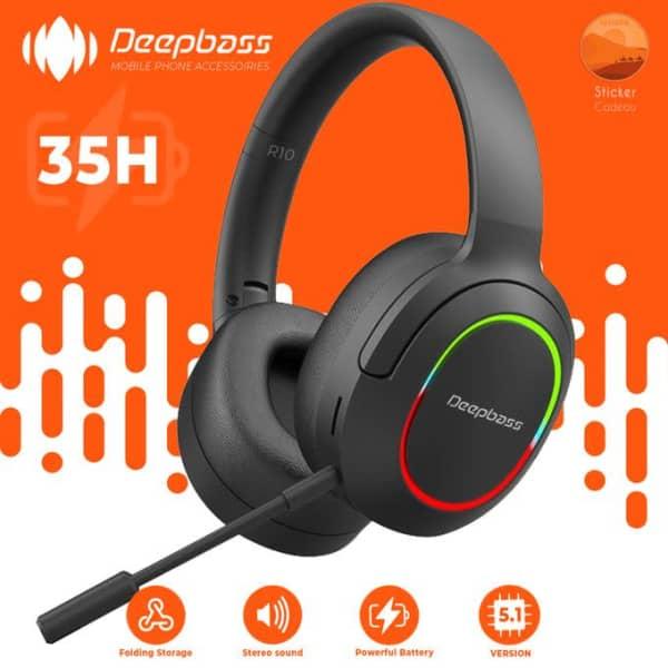 Casque stéréo Bluetooth DeepBass R10