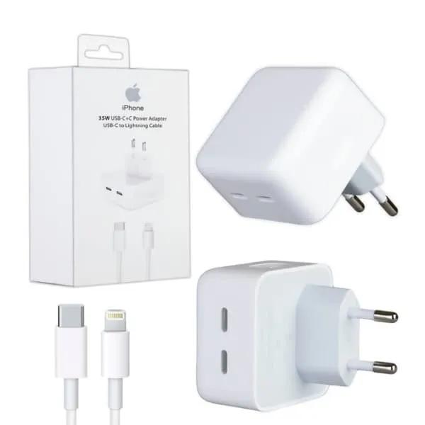 Chargeur iphone 35 W à double port USB-C