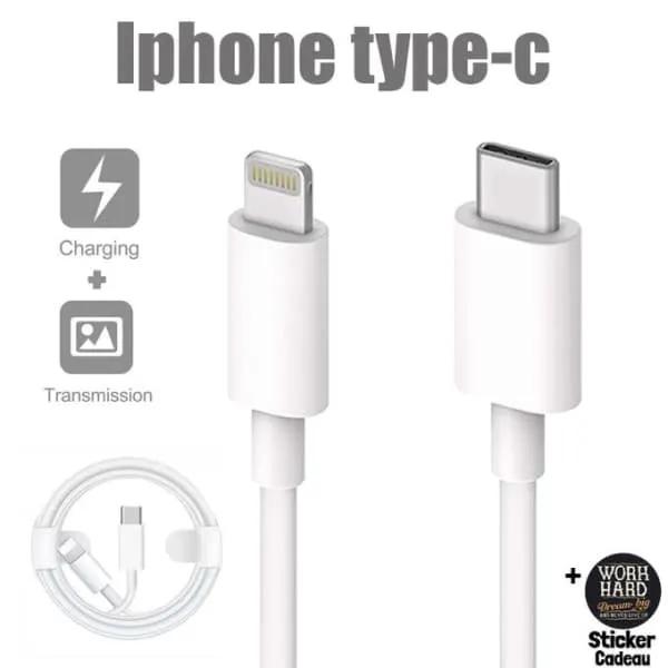 Cable USB-C vers Lightning 1M