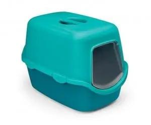 Bac à litière pour chat avec porte battante