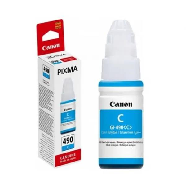 Bouteille D'encre D'origine Canon Gi-490 Cyan Bleu