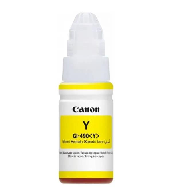 Bouteille D'encre D'origine Canon Gi-490 Yellow Jaune