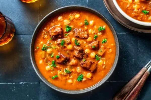 Harira+Dattes+Chebbakia+Œuf+Pain