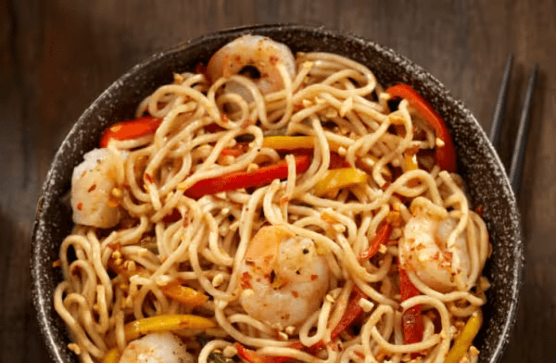 Wok Crevettes Champignons