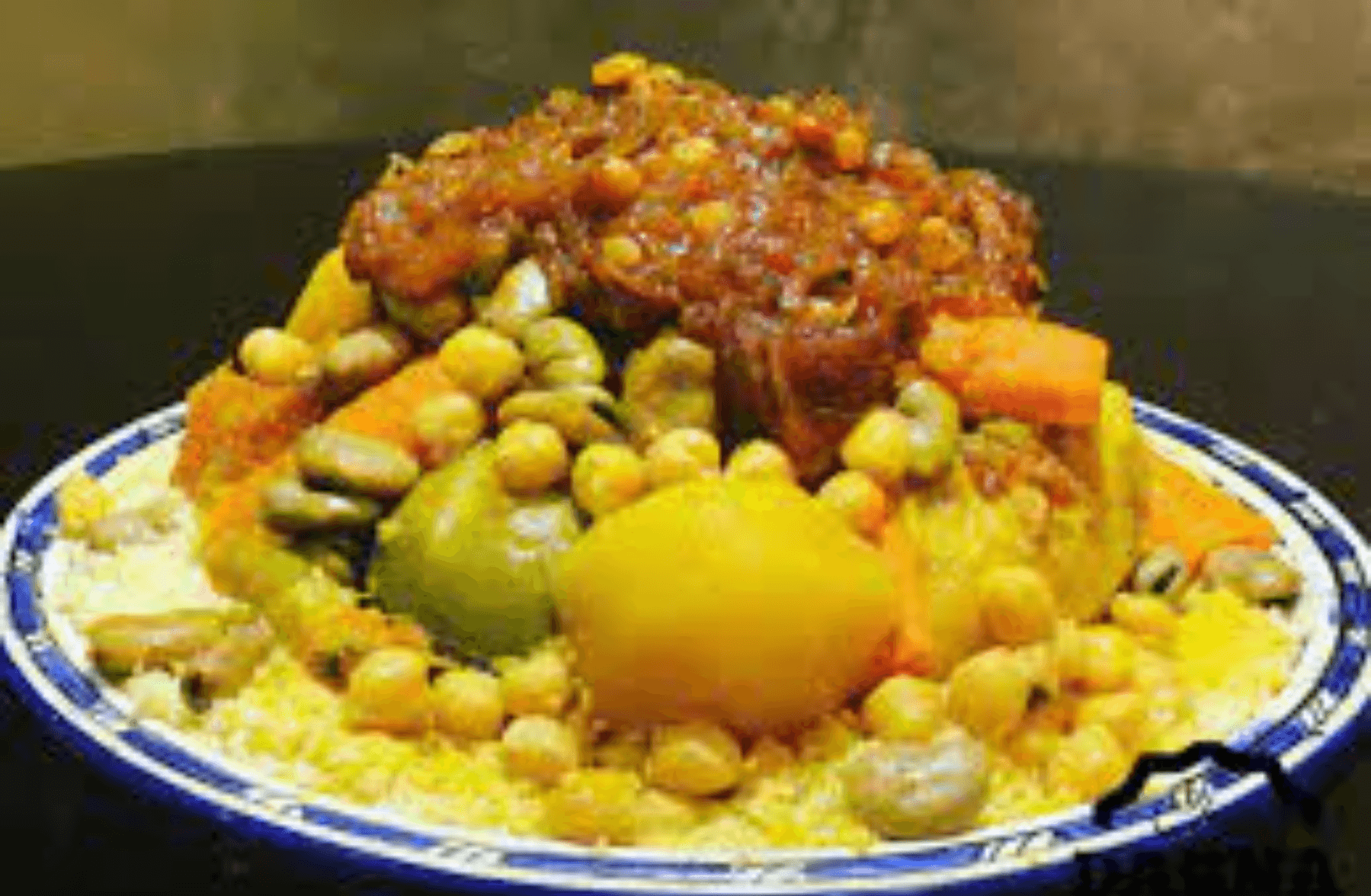 Couscous Aux Légumes  Et Tfaya- 1 Personne