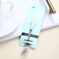 Hexagonal platinum ceramic handle No. 3 fork