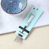 Platinum ceramic handle No. 3 fork