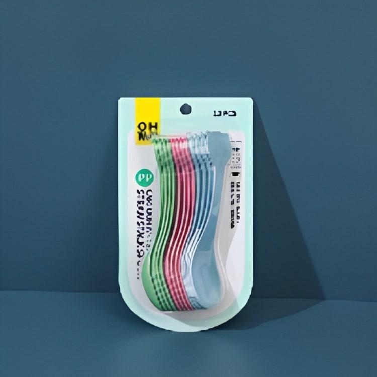 232-M12 Cartoon wheat straw stalk spoon 12pcs