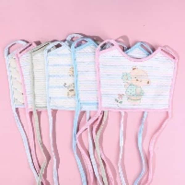 9914 Color cotton cartoon saliva bib