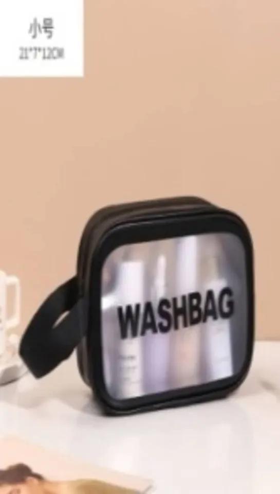 Simple letter cosmetic bag- S single handle