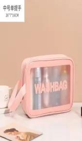 Simple letter cosmetic  bag-M single handle