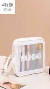 Simple  letter cosmetic bag-M single handle