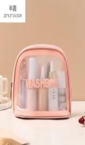 Simple letter cosmetic bag-Half Round  bag
